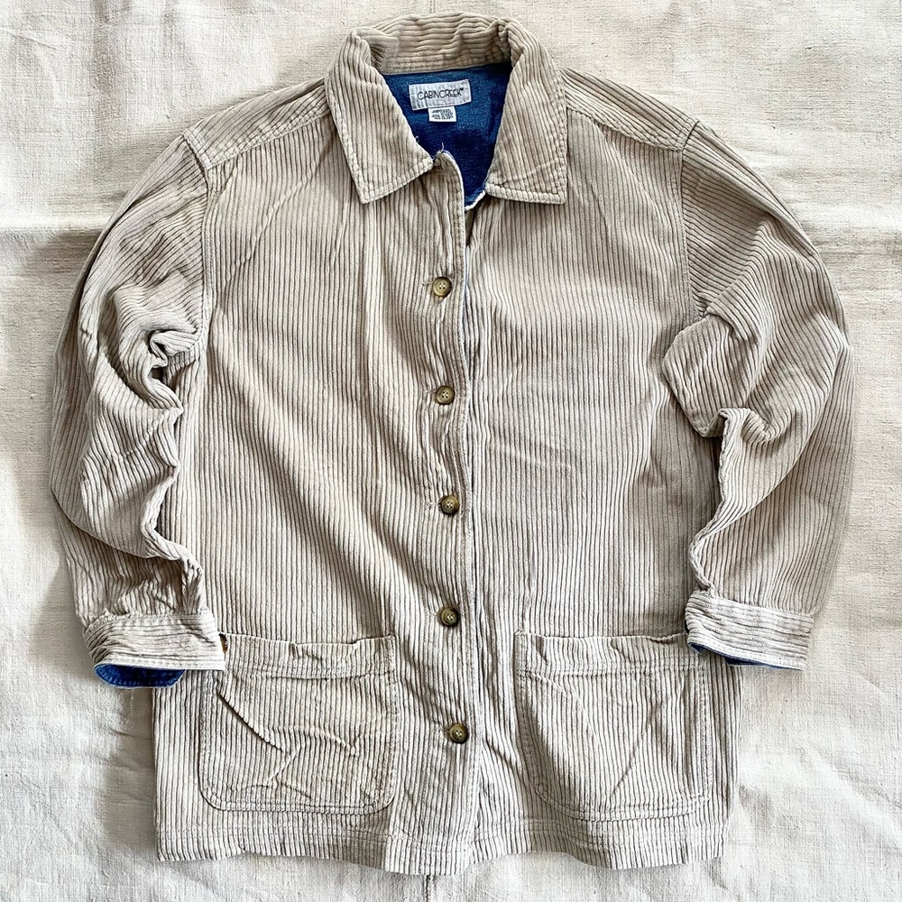 VTG Pure Cotton Whale Corduroy Chore Coat